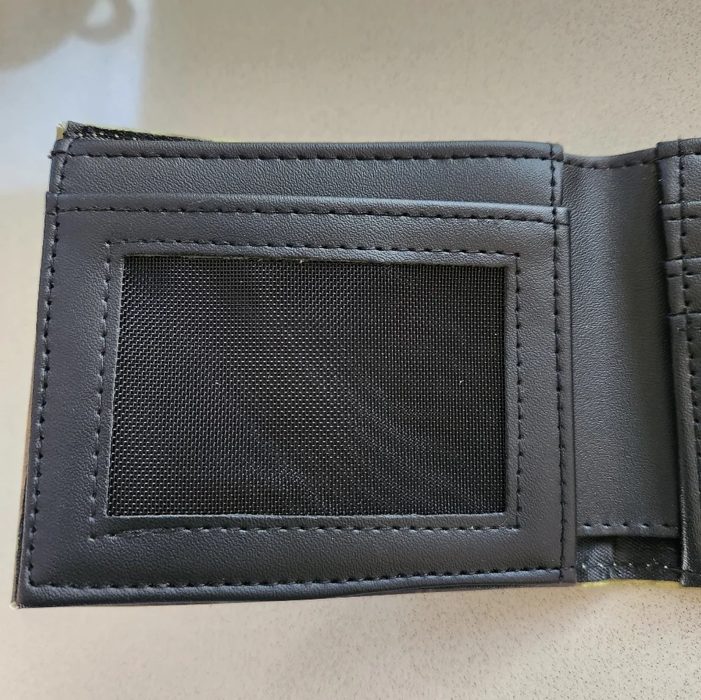 The Mandalorian Baby Yoda Scene Vegan Leather Bi-Fold Wallet **NEW